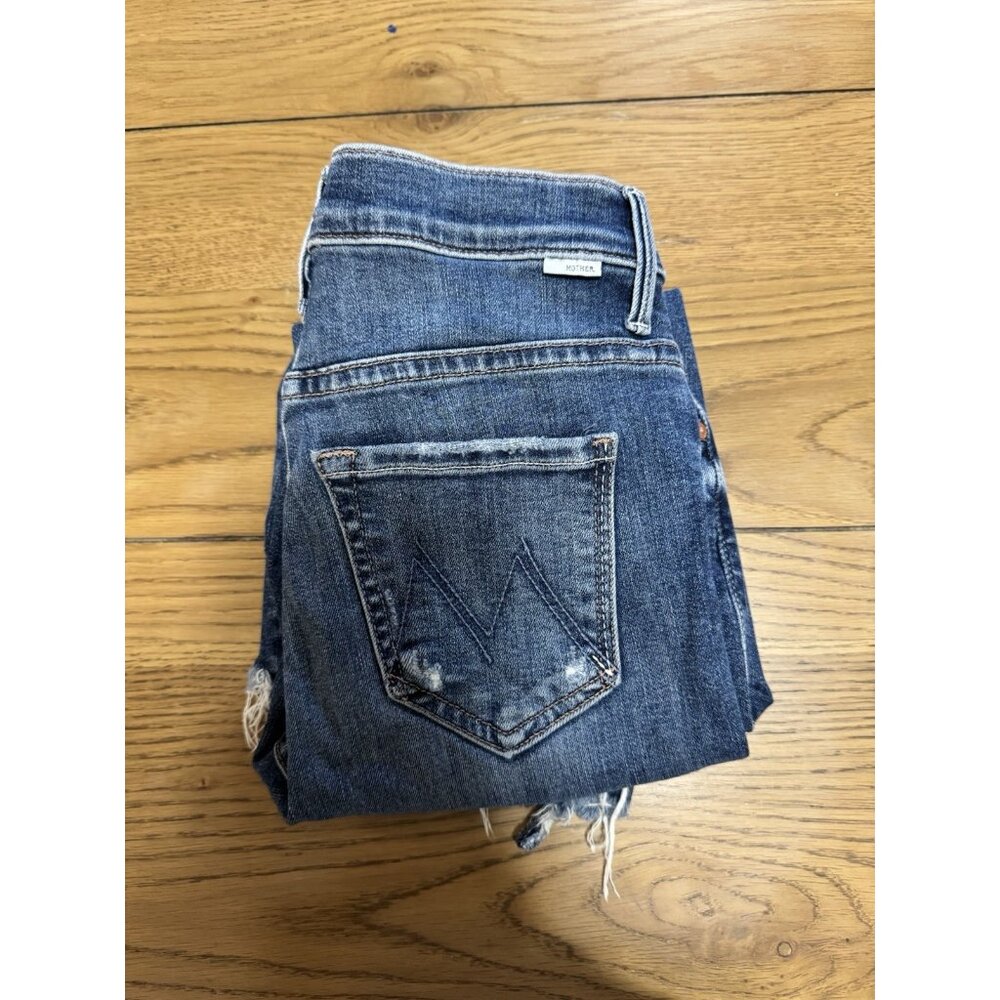 MOTHER Denim The Insider Crop‎ Step Chew Jeans in Dancing on Coals (size 23) - Picture 15 of 16